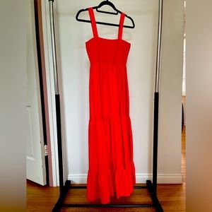 Zara red summer maxi dress - size S